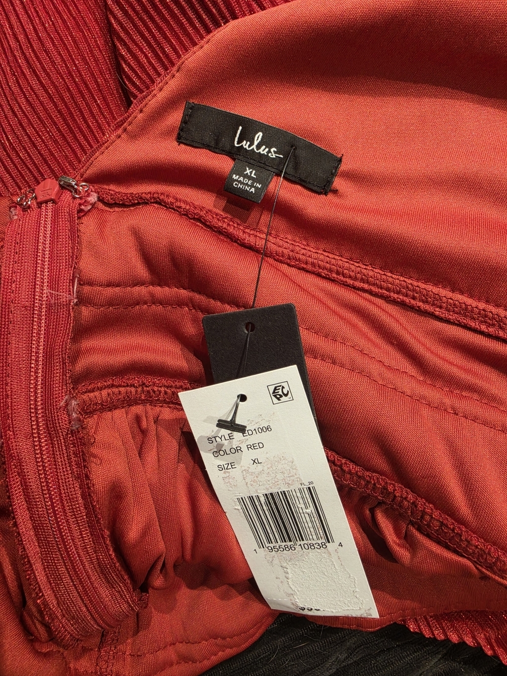 Lulu's NWT Smokeshow Metallic Red Mini Dress XL image 4